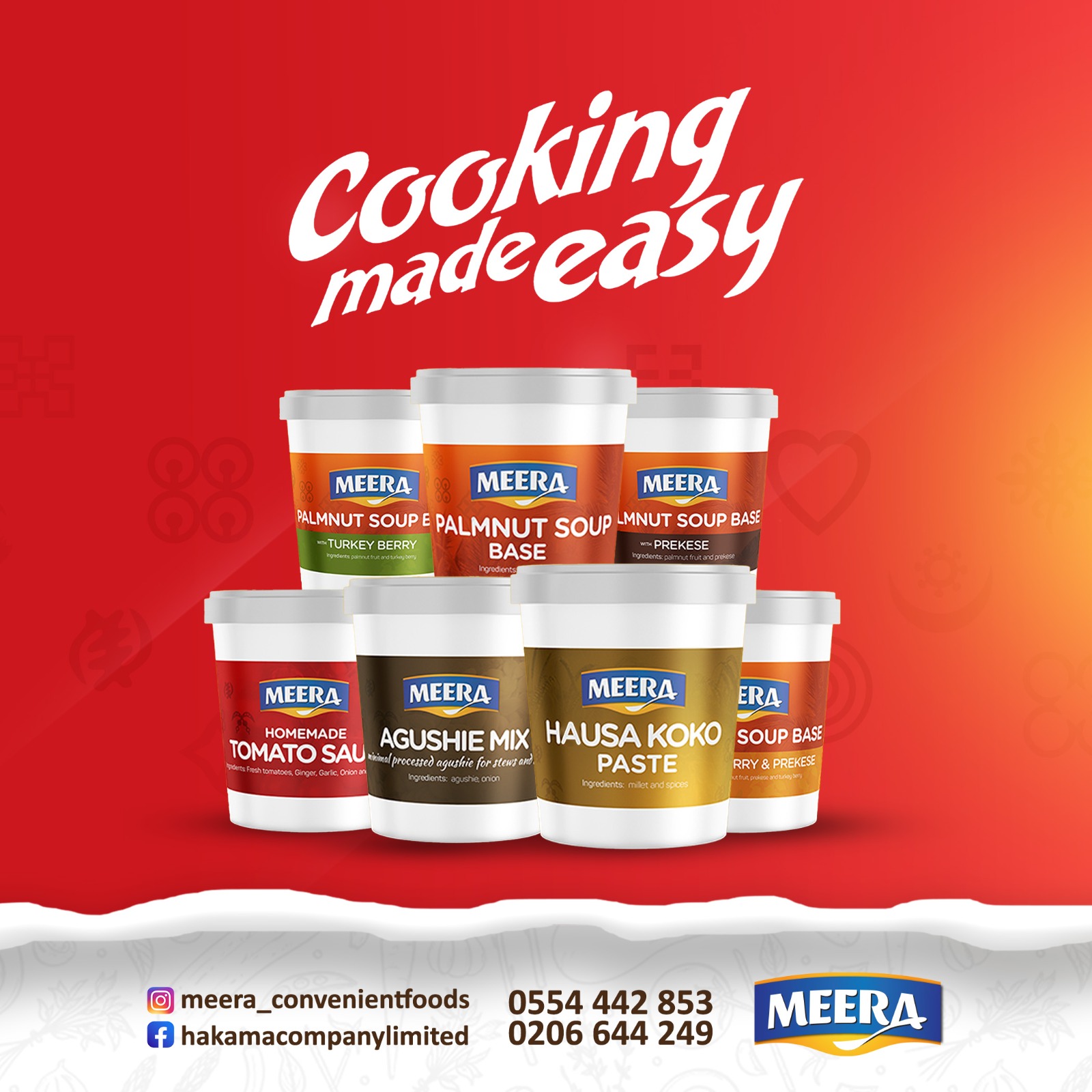 Meera Convenient Foods website homepage